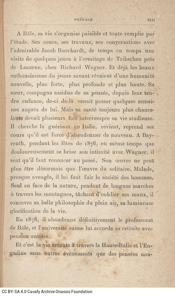 18 x 11 cm; 4 s.p. + XVI p. + 374 p. + 8 s.p., l. 1 bookplate CPC on recto, p. [I] half-title page, p. [II] other works by th